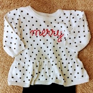 Polka Dot Sweater with Matching Leggings